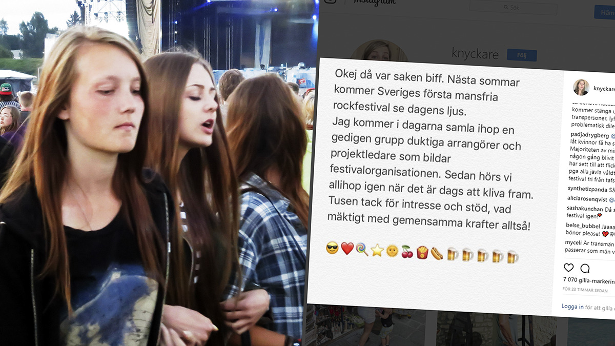 Obs! Personerna på bilden har ingenting med den nystartade festivalen att göra. Foto: Karl af Geijerstam/Skärmdump