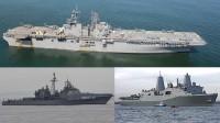 USS Iwo Jima, USS San Jacinto och USS New York. Foto: US Navy/Bob Kopprasch