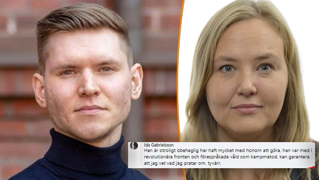 Markus Allard (ÖP), partiledare. Ida Gabrielsson (V), vice partiledare Foto: Privat/Riksdagen