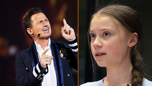 Hyllar Greta Thunberg – släpper ut 3 300 ton koldioxid per år med privatjet