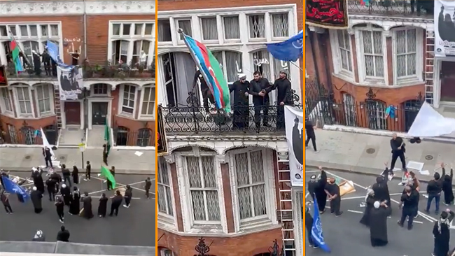 Ambassad i London stormas av islamister