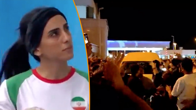 Tävlade utan slöja – nu hyllas den kvinnliga klättraren i Iran