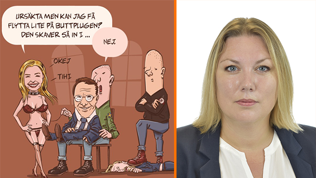 M-politiker rasar när Ebba Busch förnedras sexuellt i satir