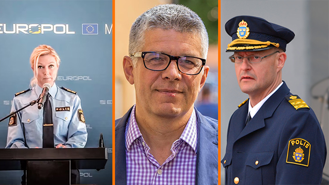 Thornberg duckar intervju med pressen – svarar på frågor från polisanställd kommunikatör