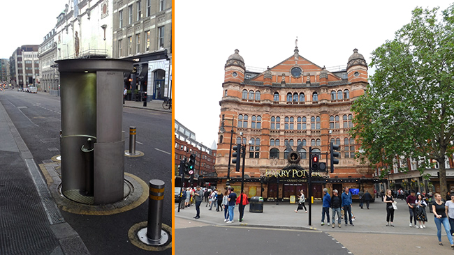 Man krossades till döds av offentlig urinoar