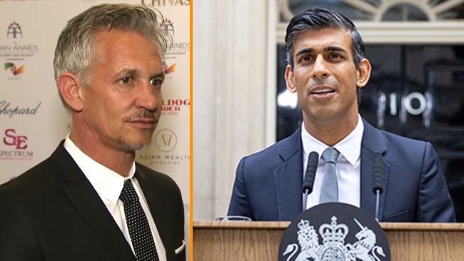 Fotbollsikon jämför brittiska regeringen med Nazityskland – sågas