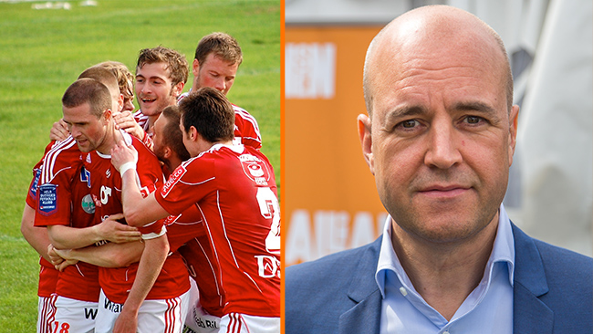 Rasar mot Reinfeldt i fotbolls-strid: ”Gammasovjetisk idé”