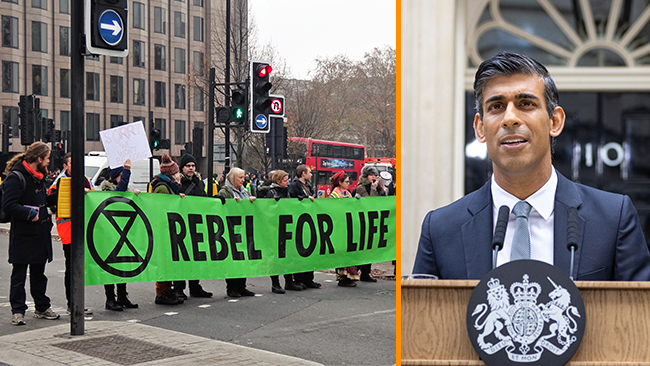 Sunak lovar stoppa vägblockerande aktivister: ”Själviska sabotörer”