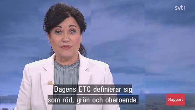 SVT rättar efter krav från ETC: ”Röd, grön och oberoende”