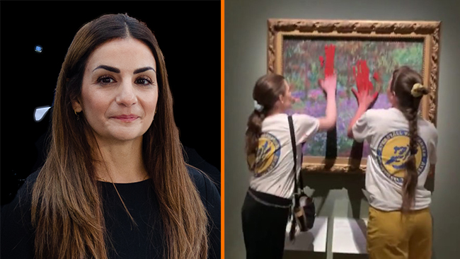 Kulturministern rasar mot klimataktivister efter konstattack