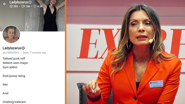 Pascalidou rasar mot Skugges OnlyFans