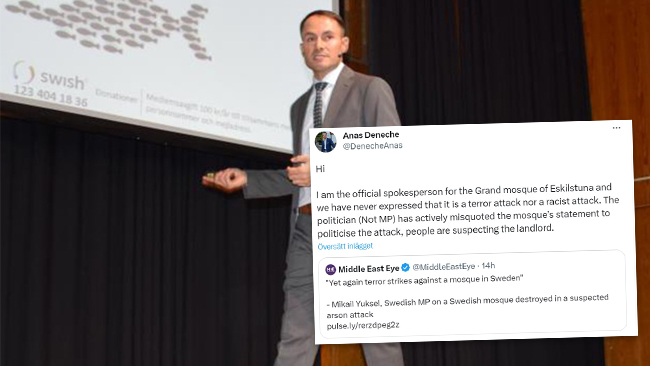 Eskilstunamoskén sågar Yüksel efter branden: ”Har aktivt felciterat för att politisera attacken”