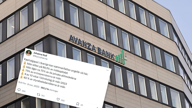 Avanza i blåsväder efter inlägg om ”kapitalgapet”