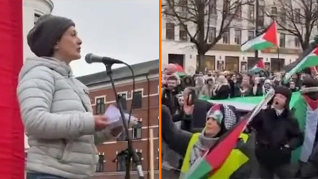 S-politiker utbuad när hon fördömde Hamas